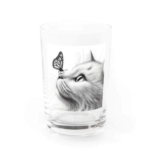 猫と蝶 Water Glass