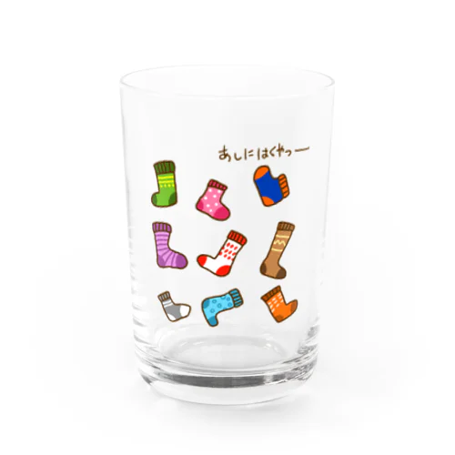 画伯チックな靴下 Water Glass