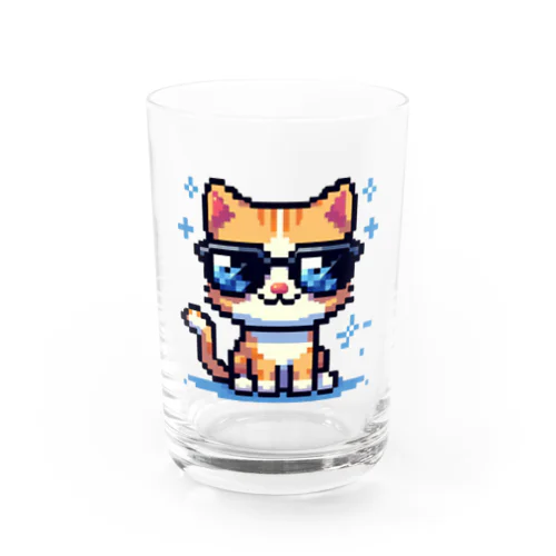 きらりんサングラスにゃんこ Water Glass