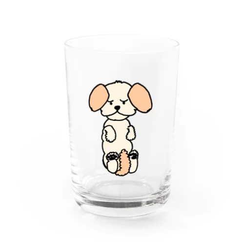 眠いときに触らないでほしいワン（チワシー） Water Glass