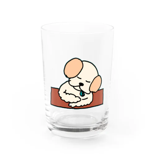 机でうたた寝しちゃいけないワン（チワシー） Water Glass