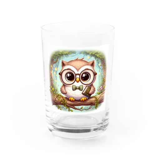 フクロウちゃんはまるで癒しの天使 Water Glass