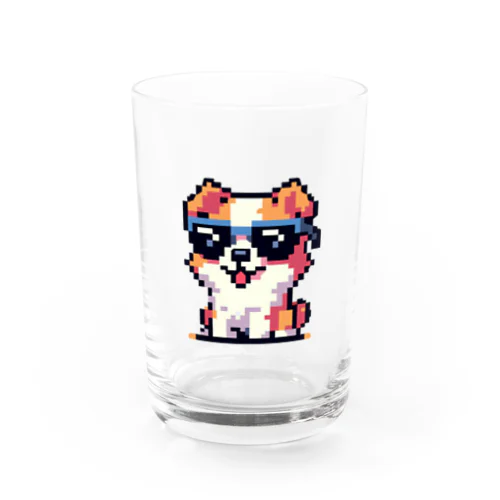 きらりんサングラスわんこ Water Glass