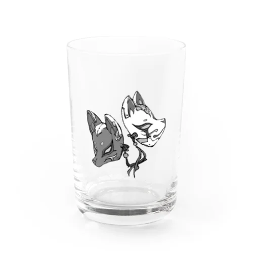 【砂音無常】和サイバーな狐面 Water Glass