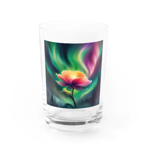 オーロラと一輪の花 Water Glass