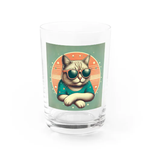 サングラスをかけた猫 Water Glass