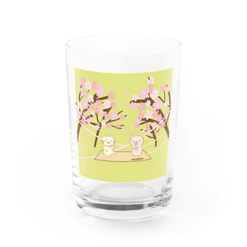 にゃんことこぶたSAKURA Water Glass