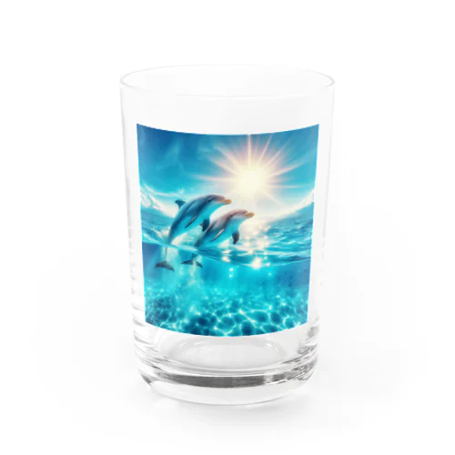 美しい海とイルカ🐬✨ Water Glass