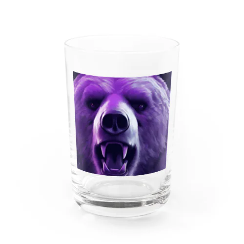 怒り可愛い熊さん Water Glass