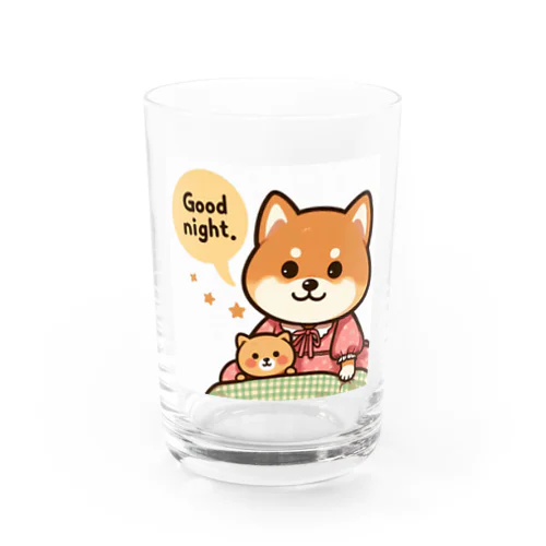 今夜は可愛い柴犬スタンプで癒しの時間 Water Glass