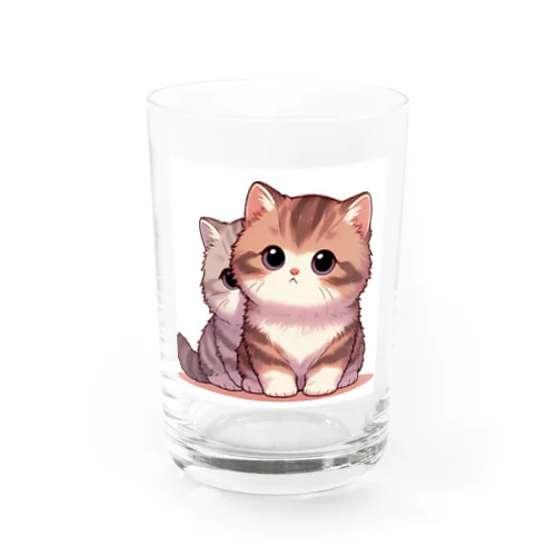 かわいい子猫の兄弟 Water Glass