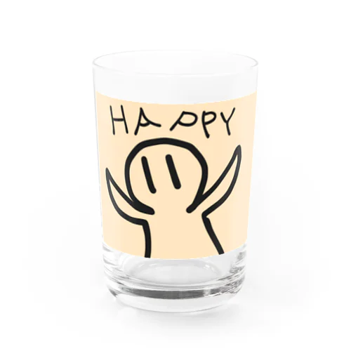 HAPPYなコンセント君（薄橙） Water Glass