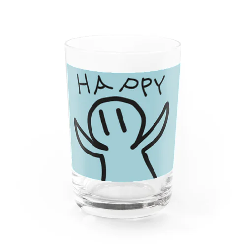 HAPPYなコンセント君（水色） Water Glass