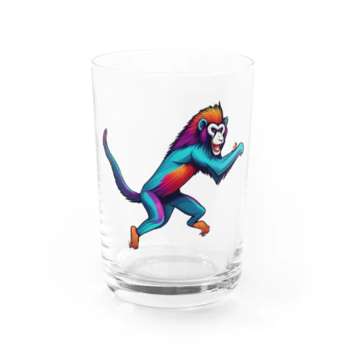 カラフルなマンドリル Water Glass