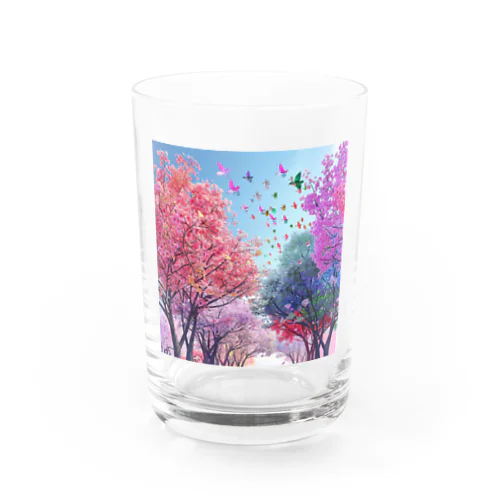 自然の美しい木々と鳥　なでしこ1478 Water Glass