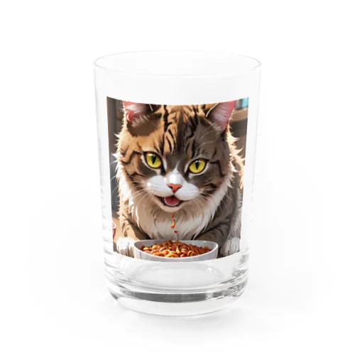 ふわふわの猫とのほっこりタイム♪ Water Glass