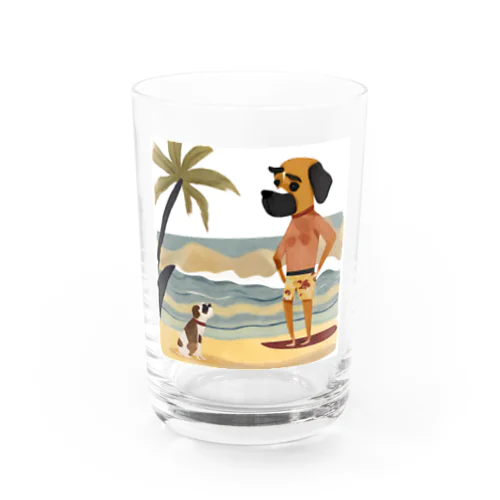 ボクサー犬？サーファー？ Water Glass