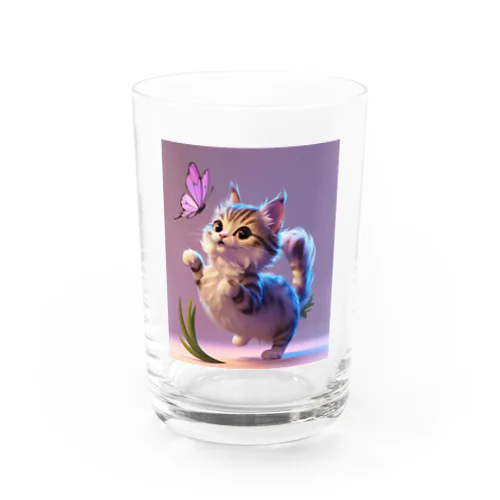 猫と蝶々 Water Glass