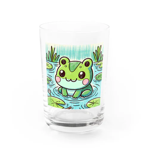 ちょっと変わったカエル Water Glass