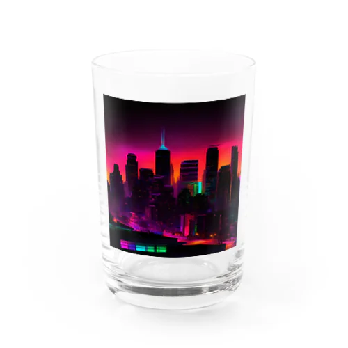 ネオンカラーで輝く都市2 Water Glass