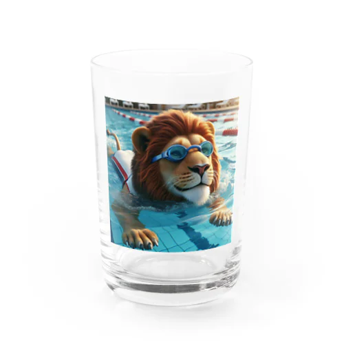 ライオンシリーズ第11弾　泳いでいるライオン Water Glass