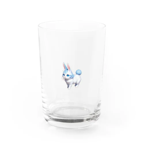 ウサギ猫：ブルー Water Glass