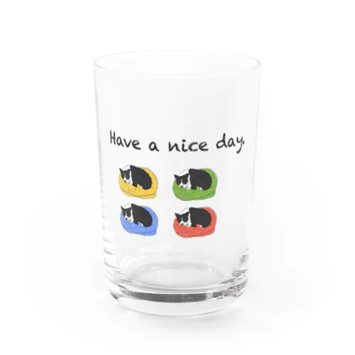 ボストンテリアHave a nice day. Water Glass