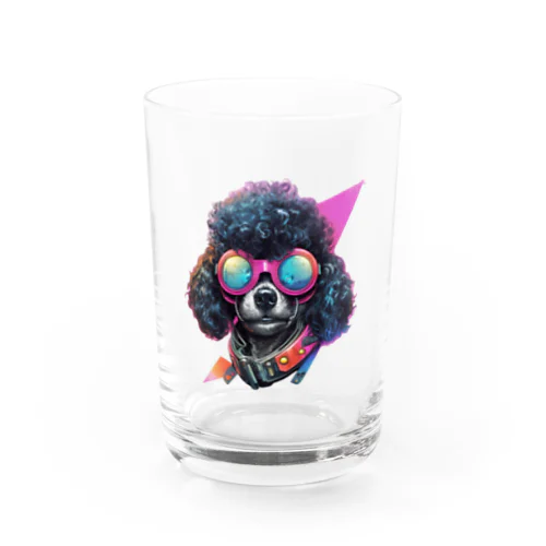 cool poodle B Water Glass
