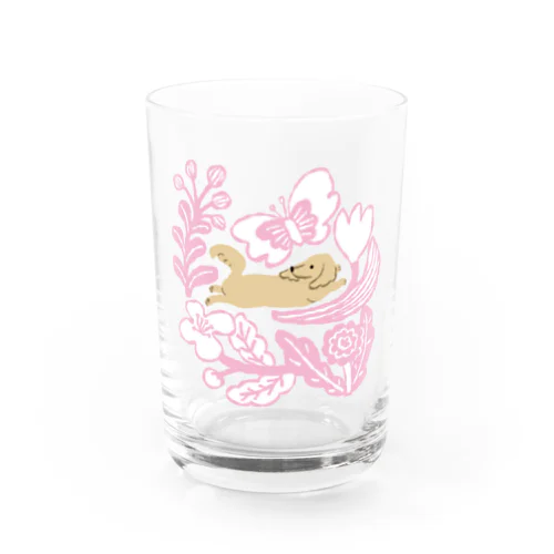 ミニチュアダックスプリング_ベージュピンク Water Glass