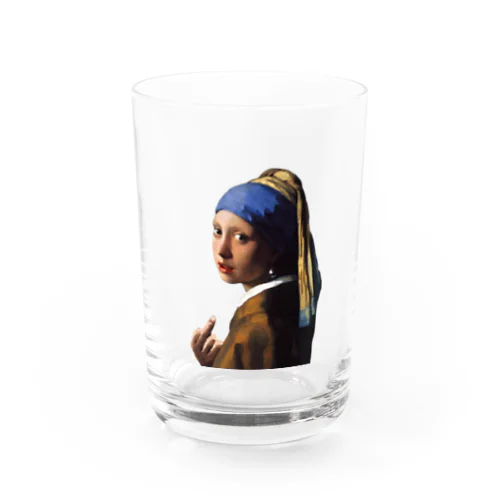  (真珠の耳飾りの少女) Girl with a Pearl Earring and a Middle Finger Water Glass