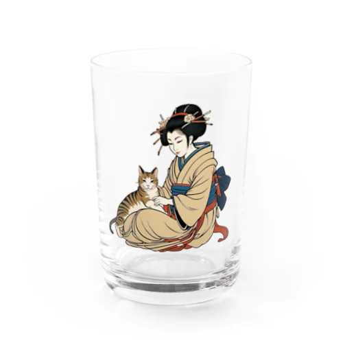 いつの時代も猫が好き Water Glass