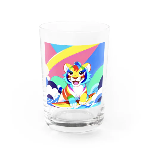 カラフルタイガーちゃんのサーフィン Water Glass