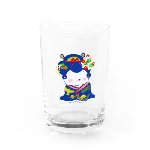 舞妓さん(紺) Water Glass