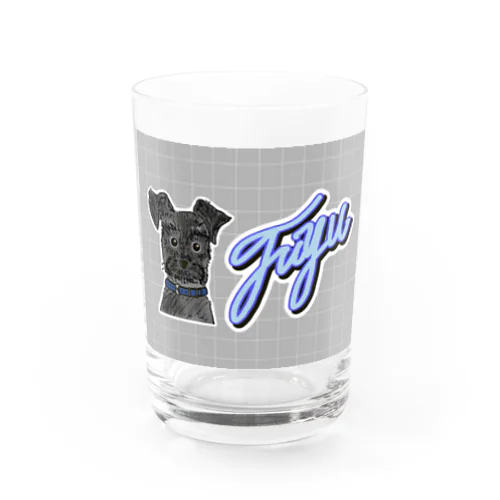 黒いわんこ : Fuyu (単柄・グレー) Water Glass