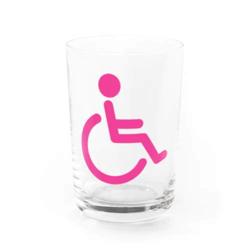 車椅子マーク（ピンク） Water Glass