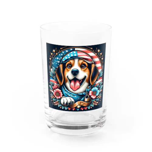 アメリカンな犬 Water Glass