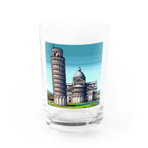 ピサの斜塔（pixel art） Water Glass