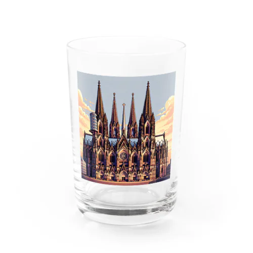 ケルン大聖堂（pixel art） Water Glass