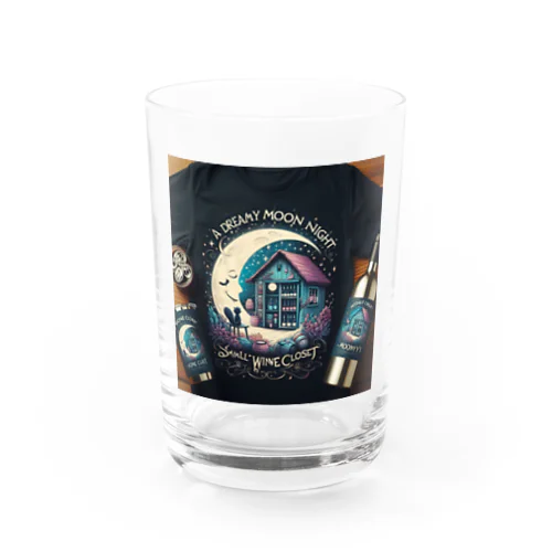 A Dreamy moon night Water Glass