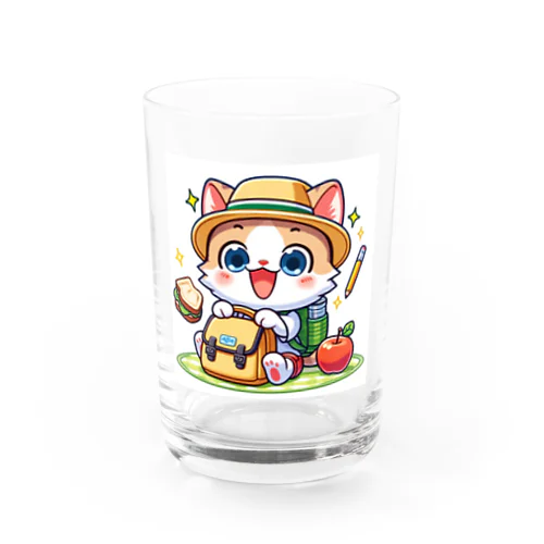 子猫の楽しみな遠足の準備 Water Glass