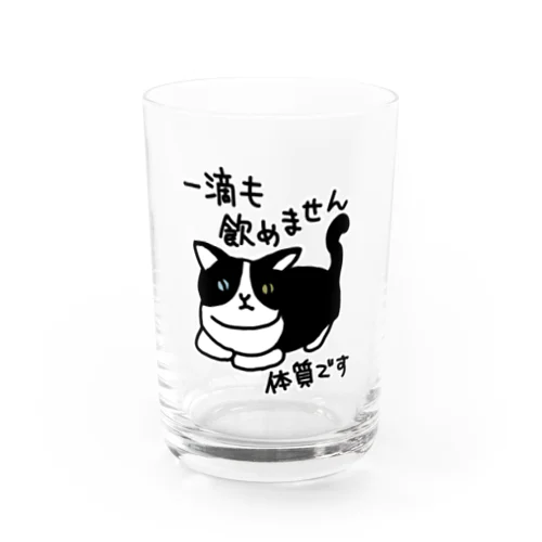 一滴も飲めません【ねこ】 Water Glass