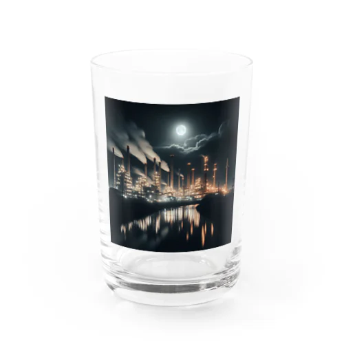 工場夜景　煙突 Water Glass