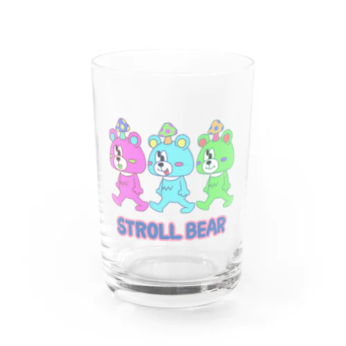 お散歩クマさん Water Glass