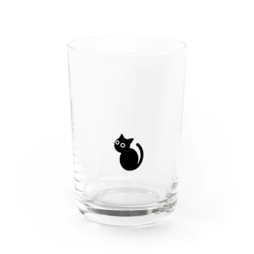 見返り黒猫 Water Glass