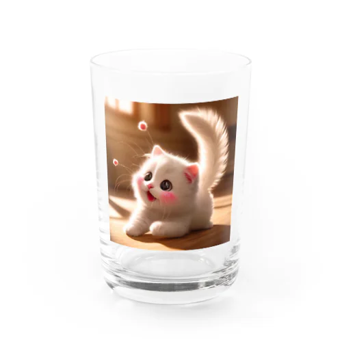 頬紅をしたような可愛い子猫SAKUCAT グラス