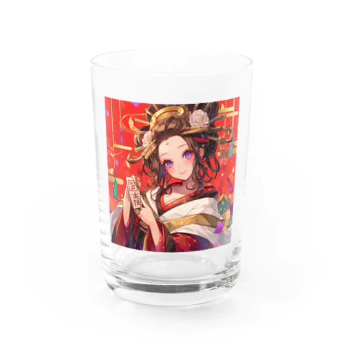 祝福の節句に舞う、紅梅の姫 グラス