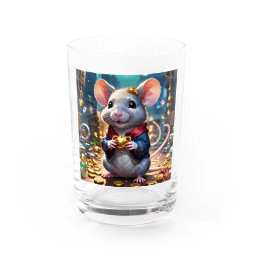 かわいいネズミが、キュートなしっぽをふりふり♪ Water Glass