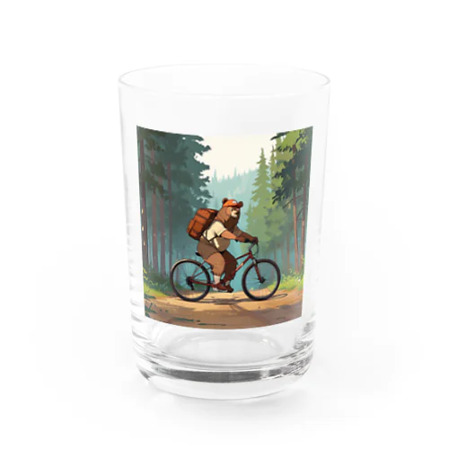 クマとサイクリング.. png Water Glass