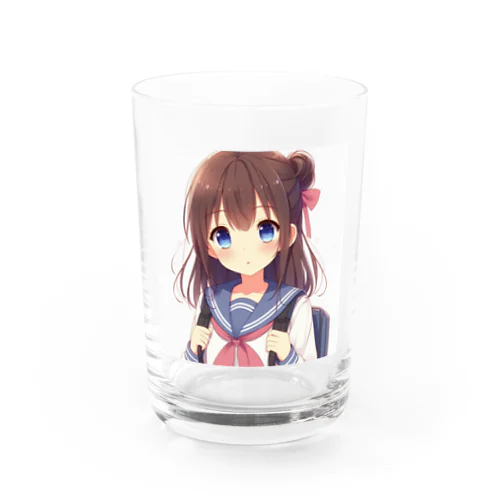 もふもふでキュートな女の子 Water Glass
