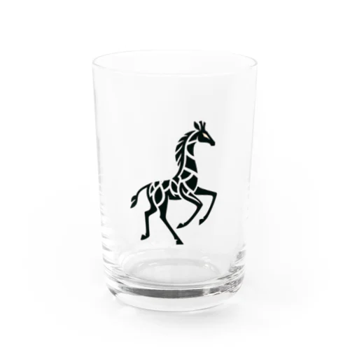 新感覚デザインの黒白キリン Water Glass